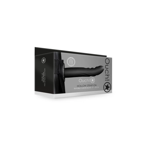 Dilyana - Textured Curved 8" Hole Adjustable Strap-on Dildo Ouch! [8]