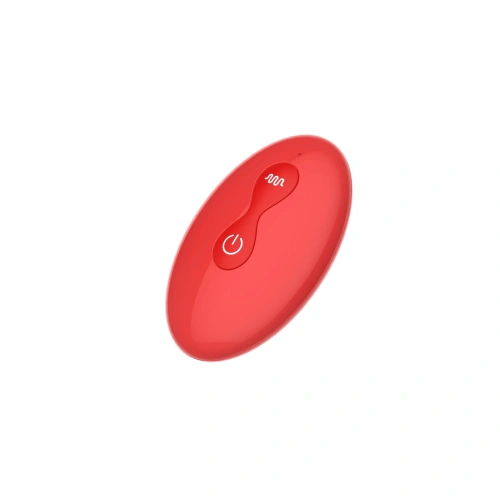 Rechargeable silicone vibrating anal rosary with rotation and remote control Flower red [1]
