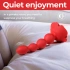 Rechargeable silicone vibrating anal rosary with rotation and remote control Flower red [10]