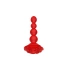 Rechargeable silicone vibrating anal rosary with rotation and remote control Flower red [3]