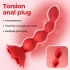 Rechargeable silicone vibrating anal rosary with rotation and remote control Flower red [5]