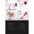 Rechargeable silicone vibrating toy with rose base Rosestick red [9]