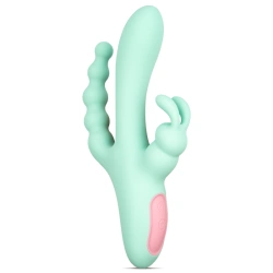 Nina - Rechargeable Silicone Vaginal Rabbit Vibrator Jacky Triple