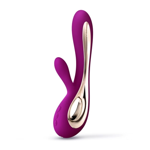 ​Luxury rechargeable G-spot rabbit vibrator made of silicone Lelo Soraya 2 purple