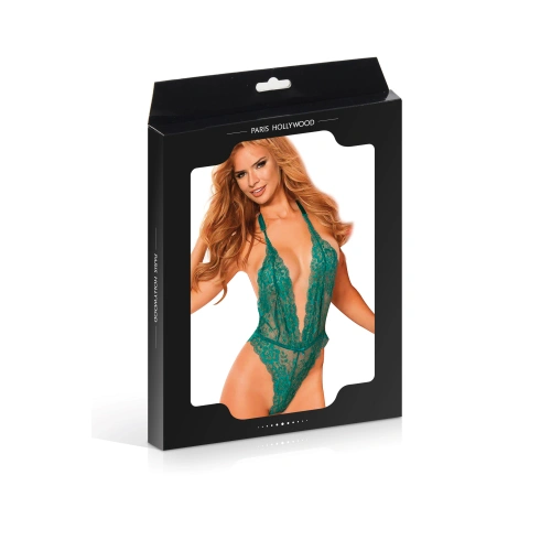 Sexy backless lace bodysuit QL turquoise [2]