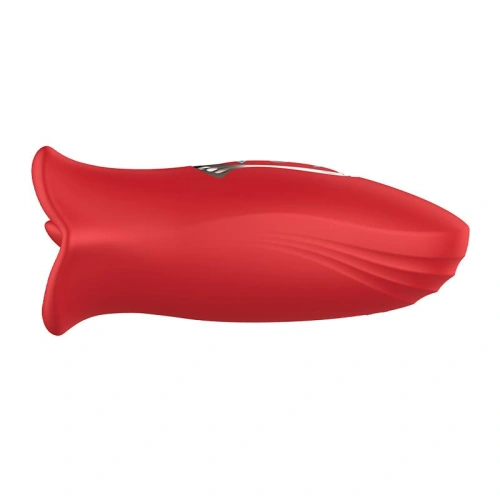 Nina - Rechargeable Clitoris Stimulator Moving Mouth with Vibrating Tongue Ember Red [3]