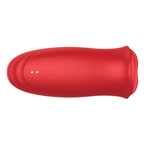 Nina - Rechargeable Clitoris Stimulator Moving Mouth with Vibrating Tongue Ember Red [4]