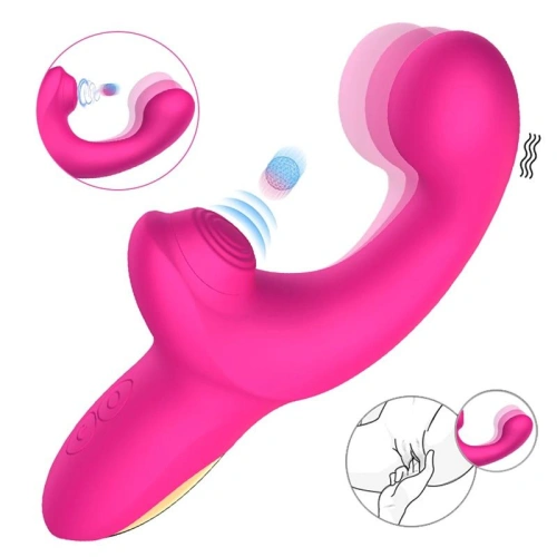 Dilyana- Rechargeable silicone vibrator with come-tuck movement and Volse clitoral stimulator [5]