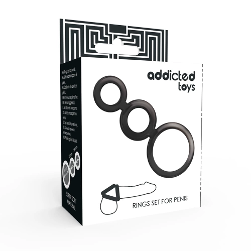 Addicted Toys triple penis rings black [3]