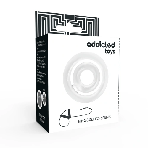 Double Cock Ring Addicted toys transparent [3]