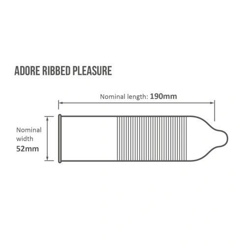 144 pcs. Adore Ribbed Pleasures Condoms [2]