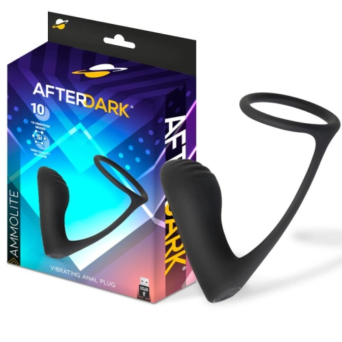 Dilyana- Rechargeable Vibrating Silicone Anal Stimulator with Ammolite Penis Ring [2]