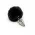 Metal butt plug with fluffy black tail Anal Pleasure Fluffy Twist Plug M [1]