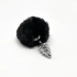 Metal Butt Plug with fluffy black tail Anal Pleasure Fluffy Twist Plug S [1]