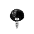 Metal Butt Plug with fluffy black tail Anal Pleasure Fluffy Twist Plug S