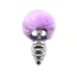 Color* Dilyana- Metal anal dilator with fluffy pink tail Anal Pleasure Fluffy Twist Plug L [1]