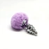 Color* Dilyana- Metal anal dilator with fluffy pink tail Anal Pleasure Fluffy Twist Plug L [2]