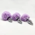 Color* Dilyana- Metal anal dilator with fluffy pink tail Anal Pleasure Fluffy Twist Plug L [3]