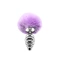 Color* Dilyana- Metal anal dilator with fluffy pink tail Anal Pleasure Fluffy Twist Plug M