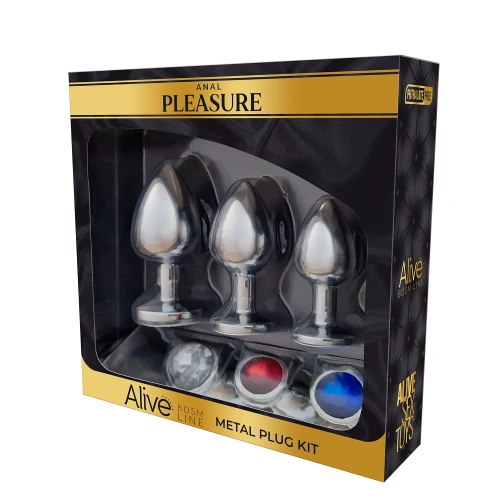 Dilyana- Set of 3 metal anal dilators with Anal Pleasure crystals