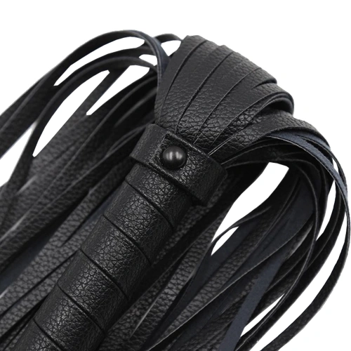 Nina - Whip made of eco leather Fantasy black [2]
