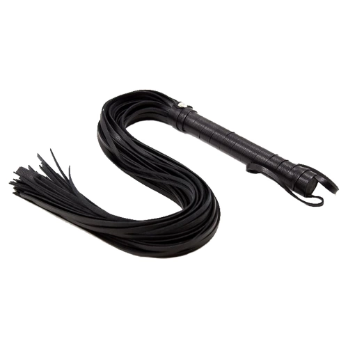Nina - Whip made of eco leather Fantasy black