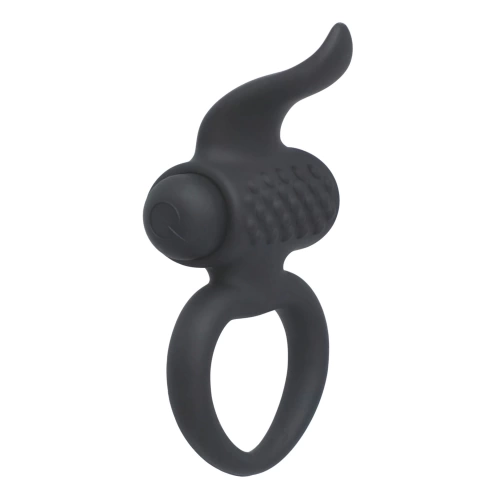 Copper vibrating cock ring with tongue silicone