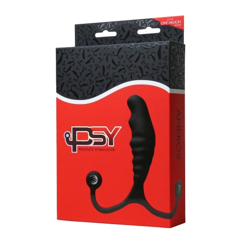 Aneros Psy Silicone Embossed Prostate Stimulator Black [6]