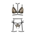 Nina - Erotic set of 4 pieces Anais Cosmo leopard size S/M [3]
