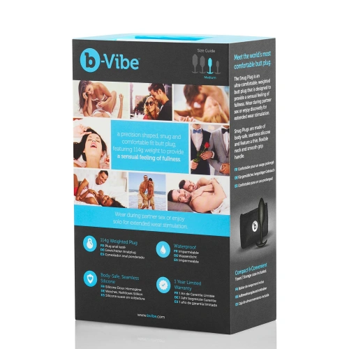 B-Vibe Snug Plug 2 weighted silicone butt plug [8]