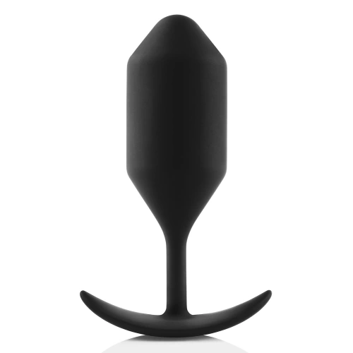Snug Plug 4 Large Silicone Butt Plug with Extra Weights Black