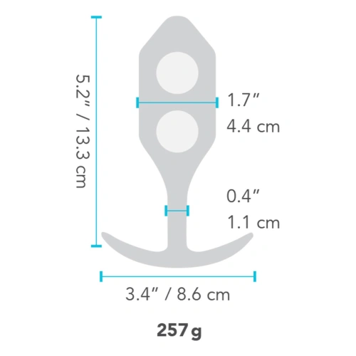 Snug Plug 4 Large Silicone Butt Plug with Extra Weights Black [8]