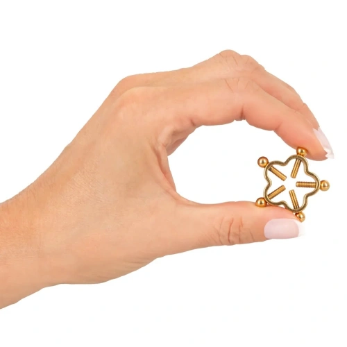 Nina - Bad Kitty Nipple Jewelery Metal Nipple Clips Gold [1]