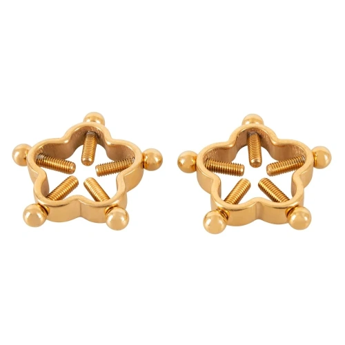 Nina - Bad Kitty Nipple Jewelery Metal Nipple Clips Gold [2]