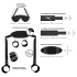 Nina - BDSM Set Wrist and Ankle Restraints to Neck with Bad Kitty Eye Mask [7]