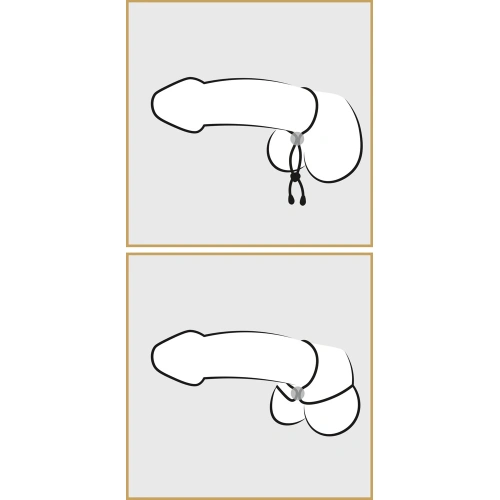 Bad Kitty Double Loop Adjustable Cock and Ball Lasso [3]