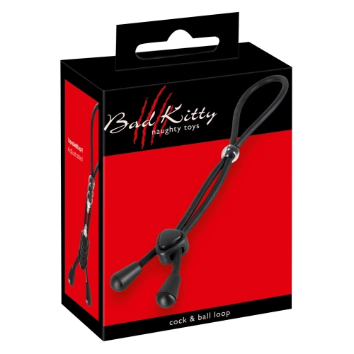 Bad Kitty Double Loop Adjustable Cock and Ball Lasso [4]