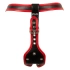Strap-on belt with three realistic dildos Bad Kitty Dildo Briefs [8]