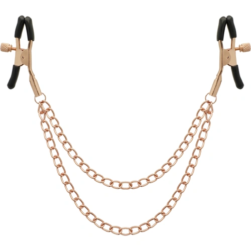 Dilyana- Metal nipple clips with chain BEGME