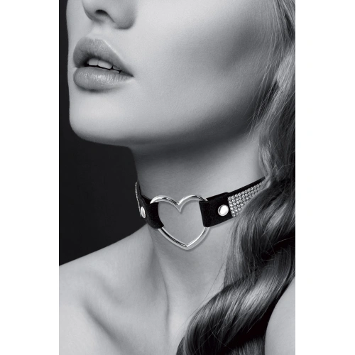 Bijoux pour toi adjustable metal heart crystal choker [2]