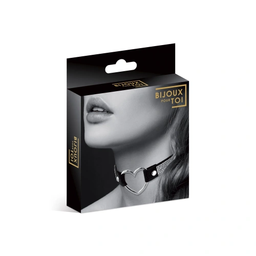 Bijoux pour toi adjustable metal heart crystal choker [3]