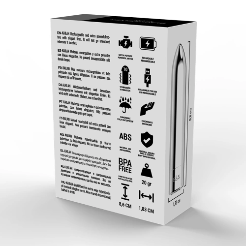 Rechargeable bullet vibrator Kailan 2 silver [3]