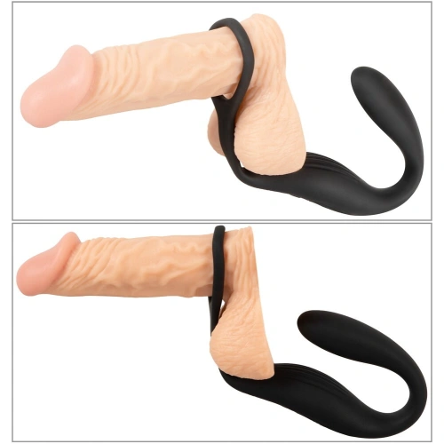 Black Velvets Rechargeable Anal Plug with Cock Ring and Remote Control [10]