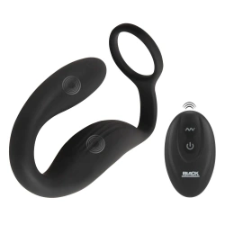 Black Velvets Rechargeable Anal Plug with Cock Ring and Remote Control