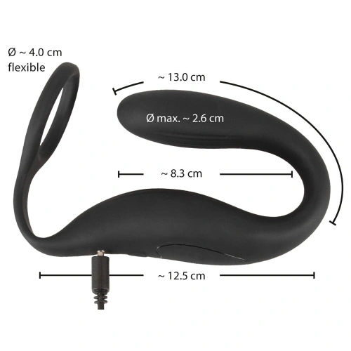 Black Velvets Rechargeable Anal Plug with Cock Ring and Remote Control [3]