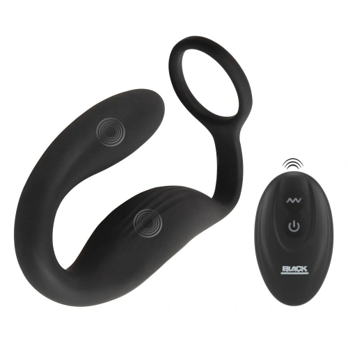 Black Velvets Rechargeable Anal Plug with Cock Ring and Remote Control
