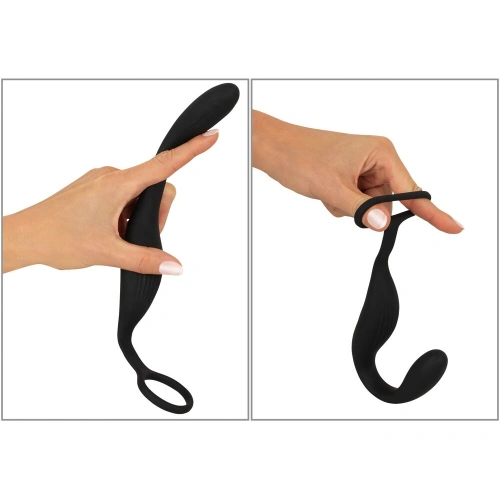 Black Velvets Rechargeable Anal Plug with Cock Ring and Remote Control [8]