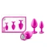 Set of 3 pcs. Butt plugs Luxe Bling Plugs pink with crystals [6]