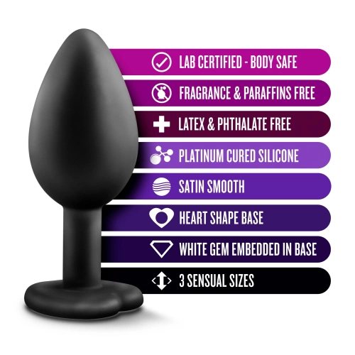 Luxury Crystal Heart butt plug Bling Plugs Training Kit [6]