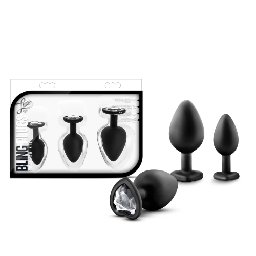 Luxury Crystal Heart butt plug Bling Plugs Training Kit [7]